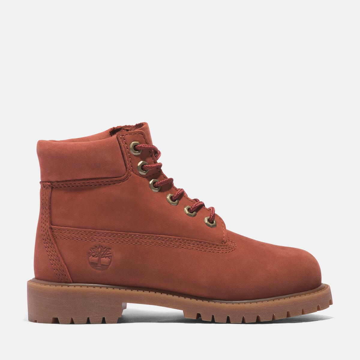 Buy Junior 6 Inch Premium Waterproof Boot in Dark Red Nubuck Online at TIMBERLAND Timberland NZ