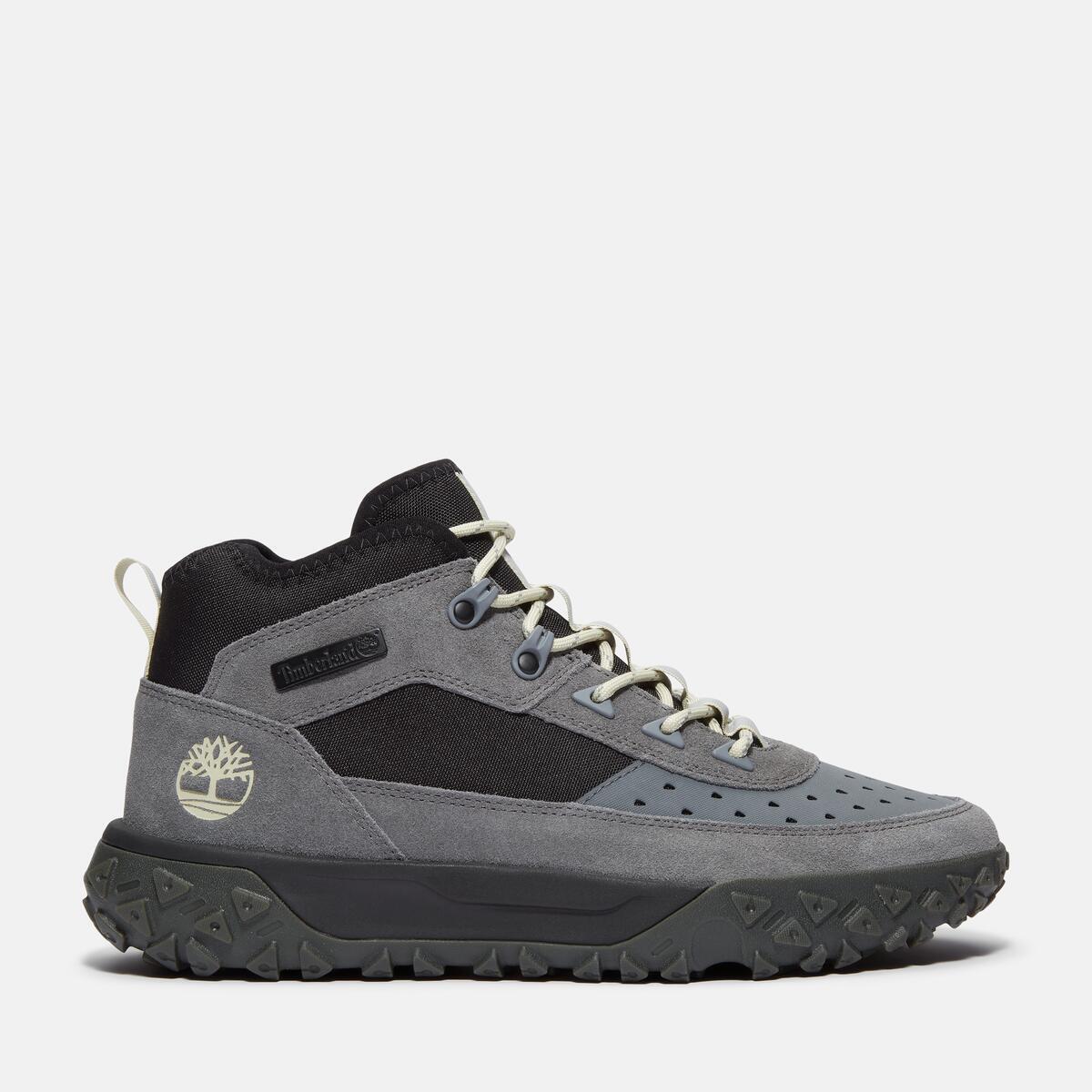 6.6 トライミッド Buy Men's Greenstride Motion 6 Mid in Medium Grey with Black