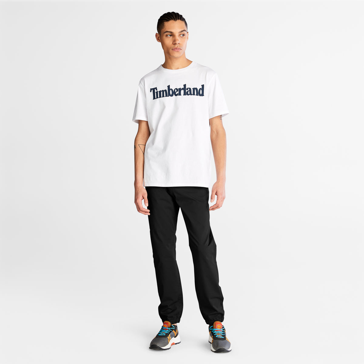 TIMBERLAND Men's Lovell Lake Slim Tapered Jogger Pant Black - Image 4