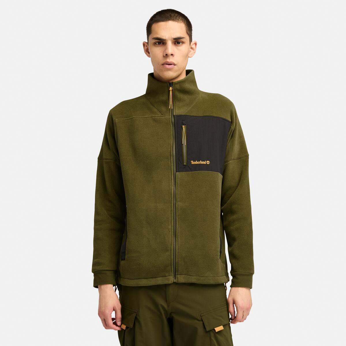 Buy Men s Polartec Mix Media Fleece in Dark Olive Online at TIMBERLAND Timberland NZ