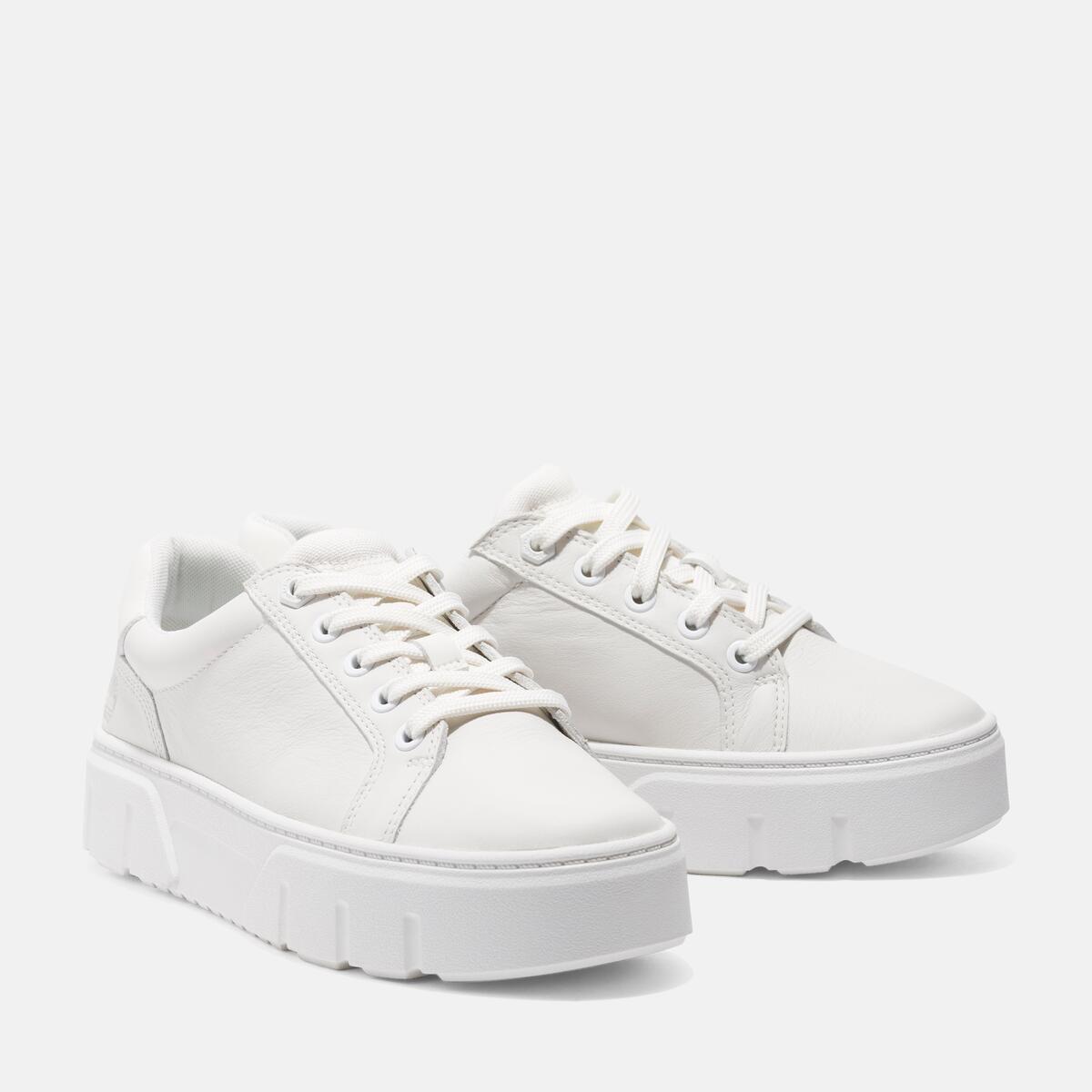 TIMBERLAND Women's Laurel Court Sneaker Low White Full Grain - Image 2