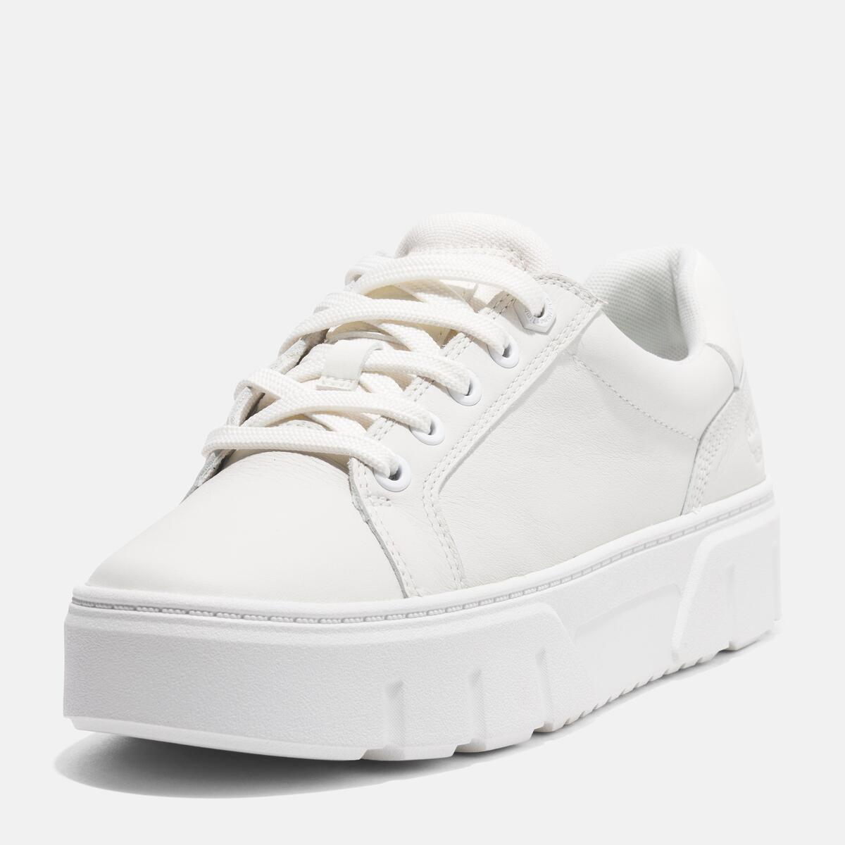 TIMBERLAND Women's Laurel Court Sneaker Low White Full Grain - Image 4