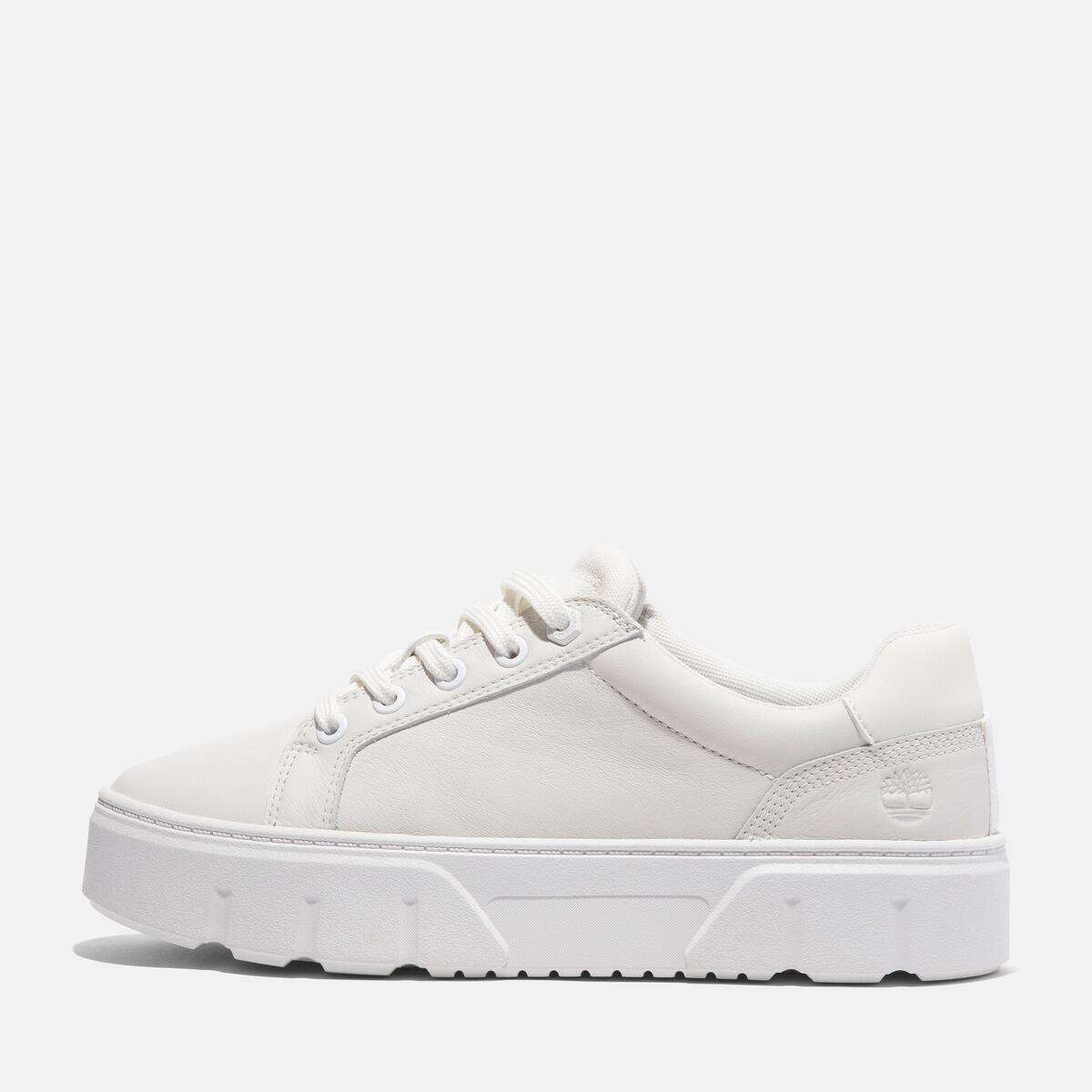 TIMBERLAND Women's Laurel Court Sneaker Low White Full Grain - Image 8
