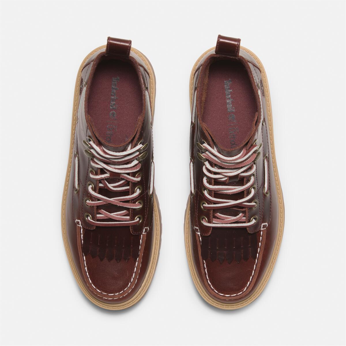 TIMBERLAND Women's Stone Street Mid Boot Burgundy Full Grain - Image 3