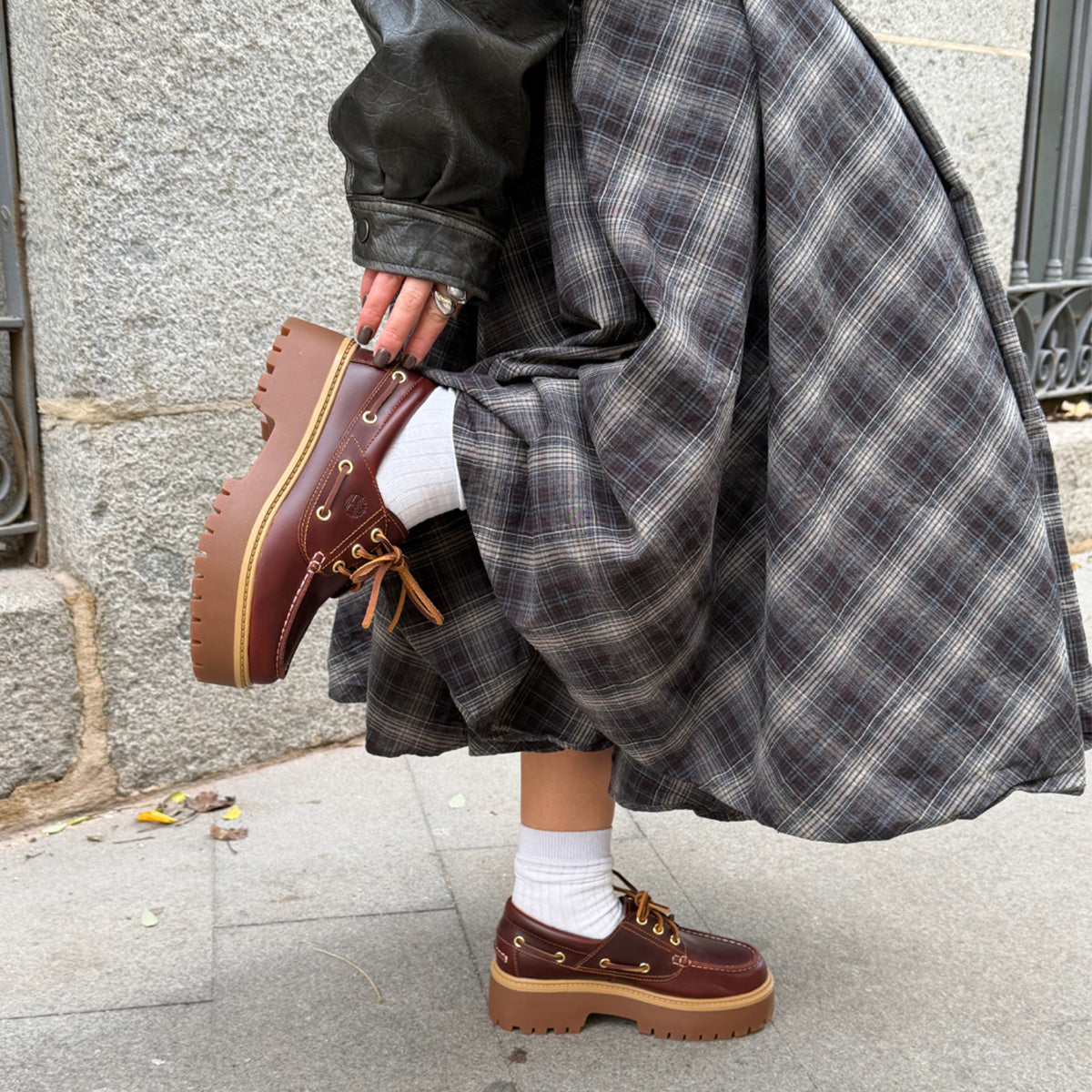 Buy Women's Stone Street 3-Eye Lug in Burgundy Full Grain - Online