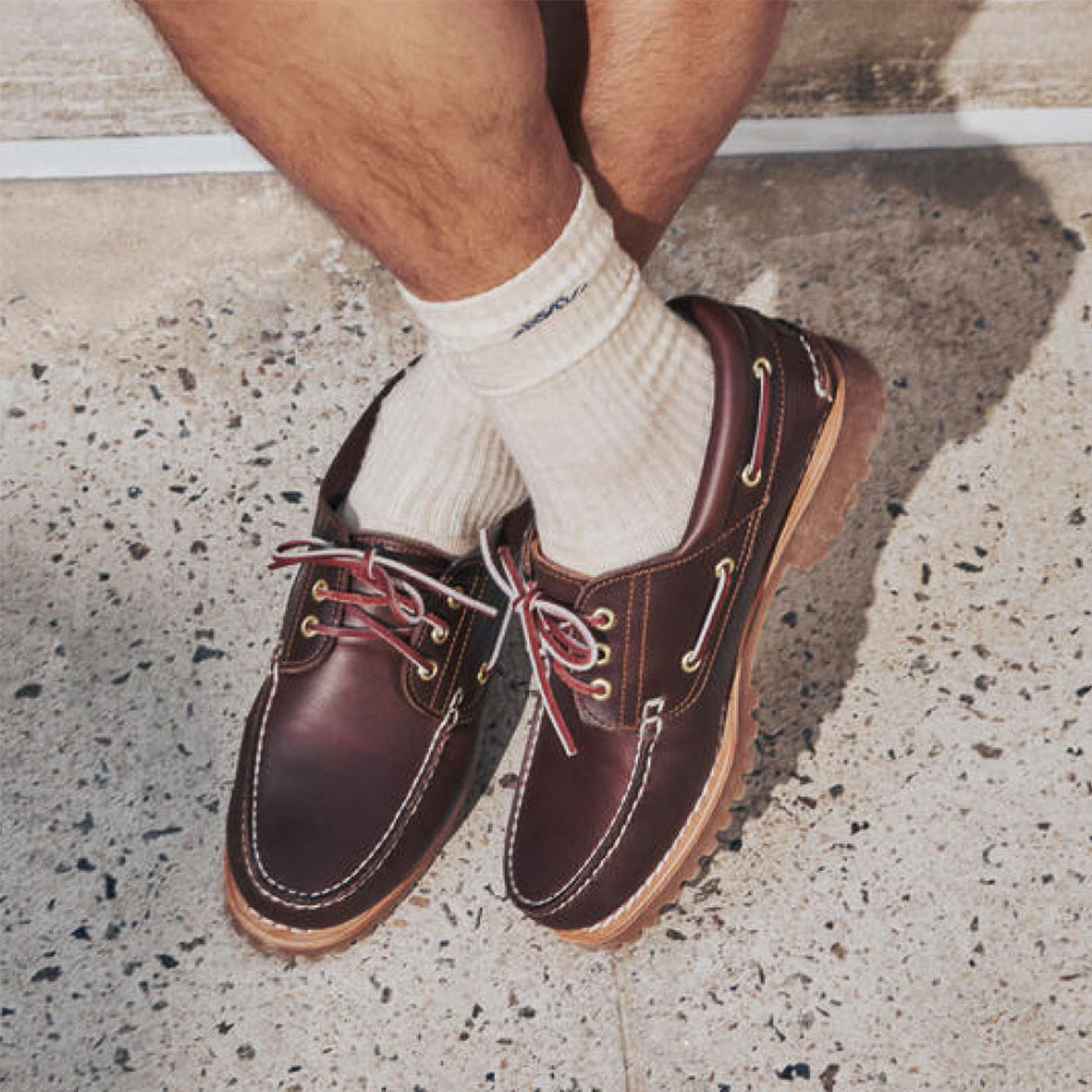 TImberland Brown boat shoes styled