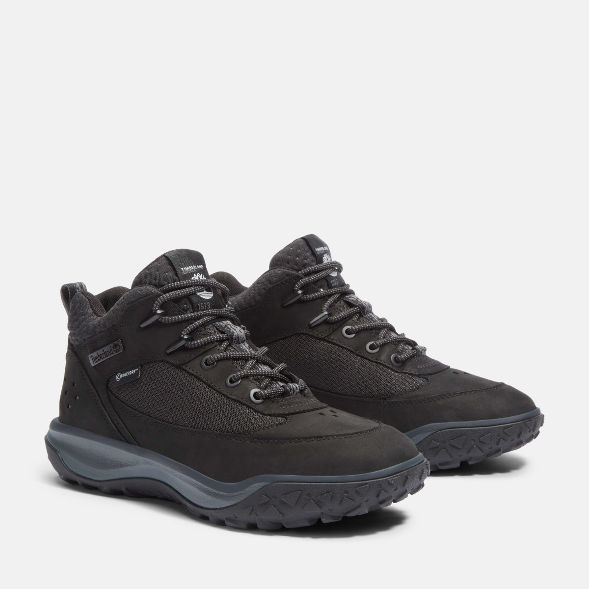 TIMBERLAND Mens Motion 7 Waterproof Mid Black Nubuck - Image 2