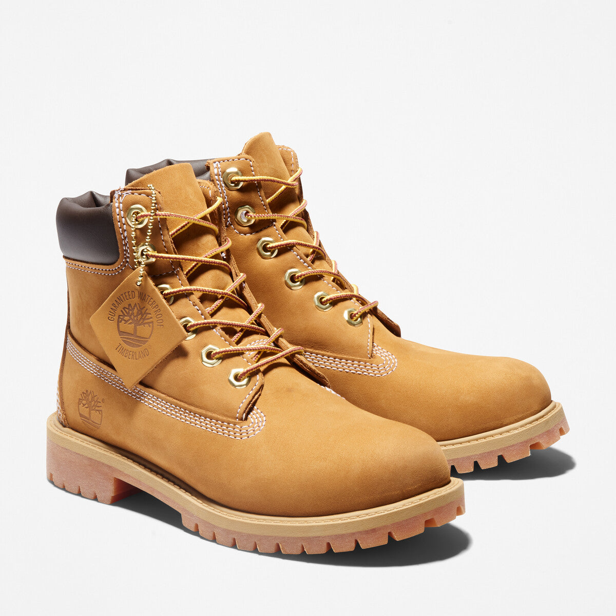 TIMBERLAND Junior 6-Inch Premium Waterproof Boot Wheat Nubuck - Image 6