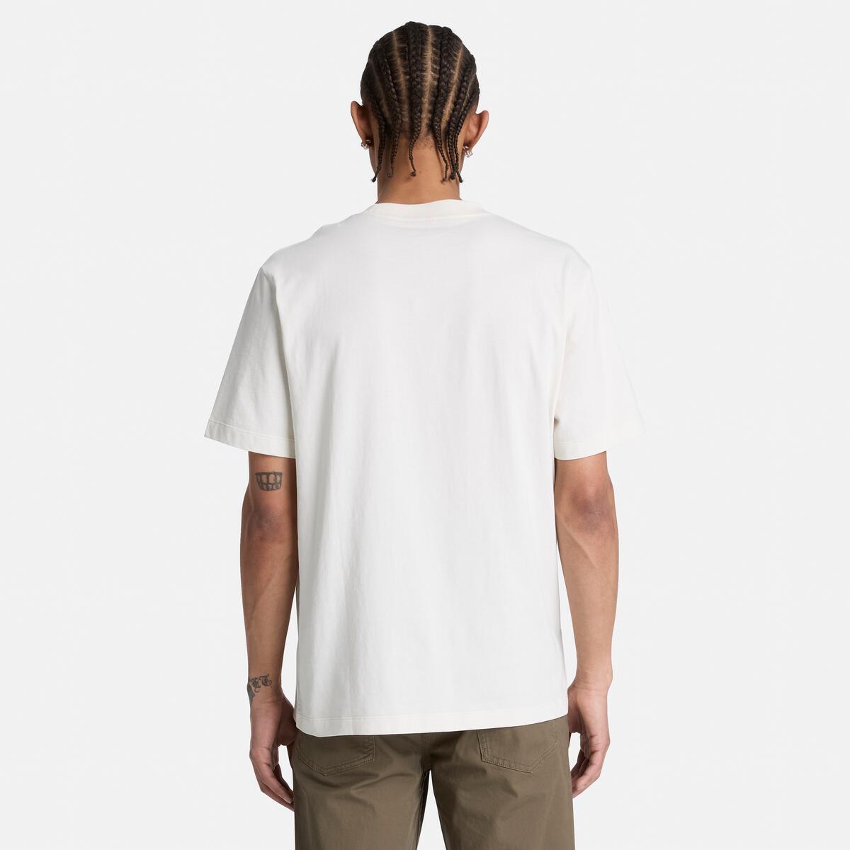 TIMBERLAND Men's Front Graphic Tee Vintage White - Image 4
