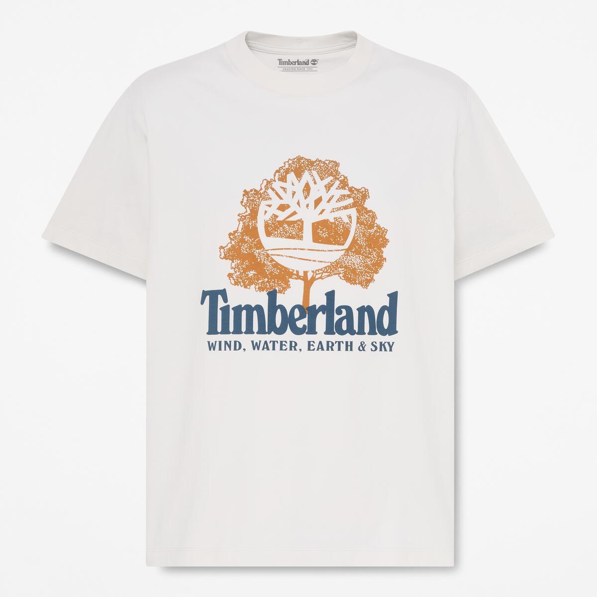 TIMBERLAND Men's Front Graphic Tee Vintage White - Image 5