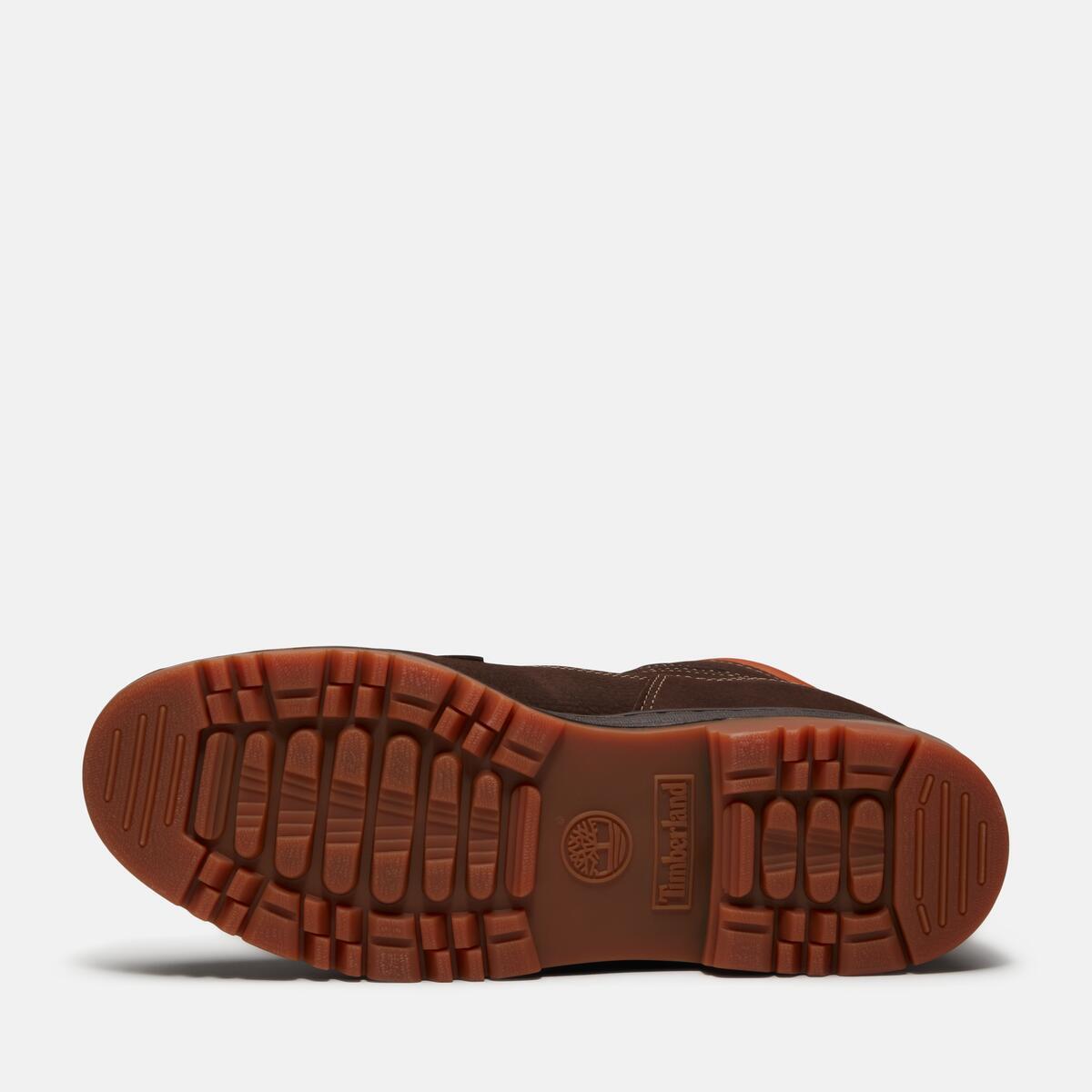 TIMBERLAND Men's Heritage Moc Toe GTX Chukka Dark Brown Nubuck with Rust - Image 4
