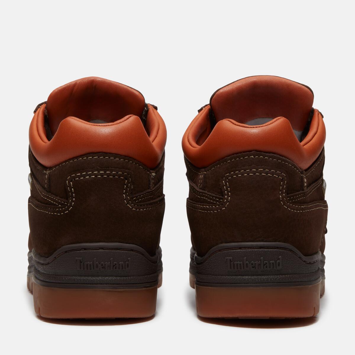 TIMBERLAND Men's Heritage Moc Toe GTX Chukka Dark Brown Nubuck with Rust - Image 5