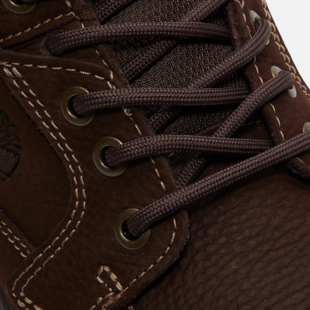 TIMBERLAND Men's Heritage Moc Toe GTX Chukka Dark Brown Nubuck with Rust - Image 7