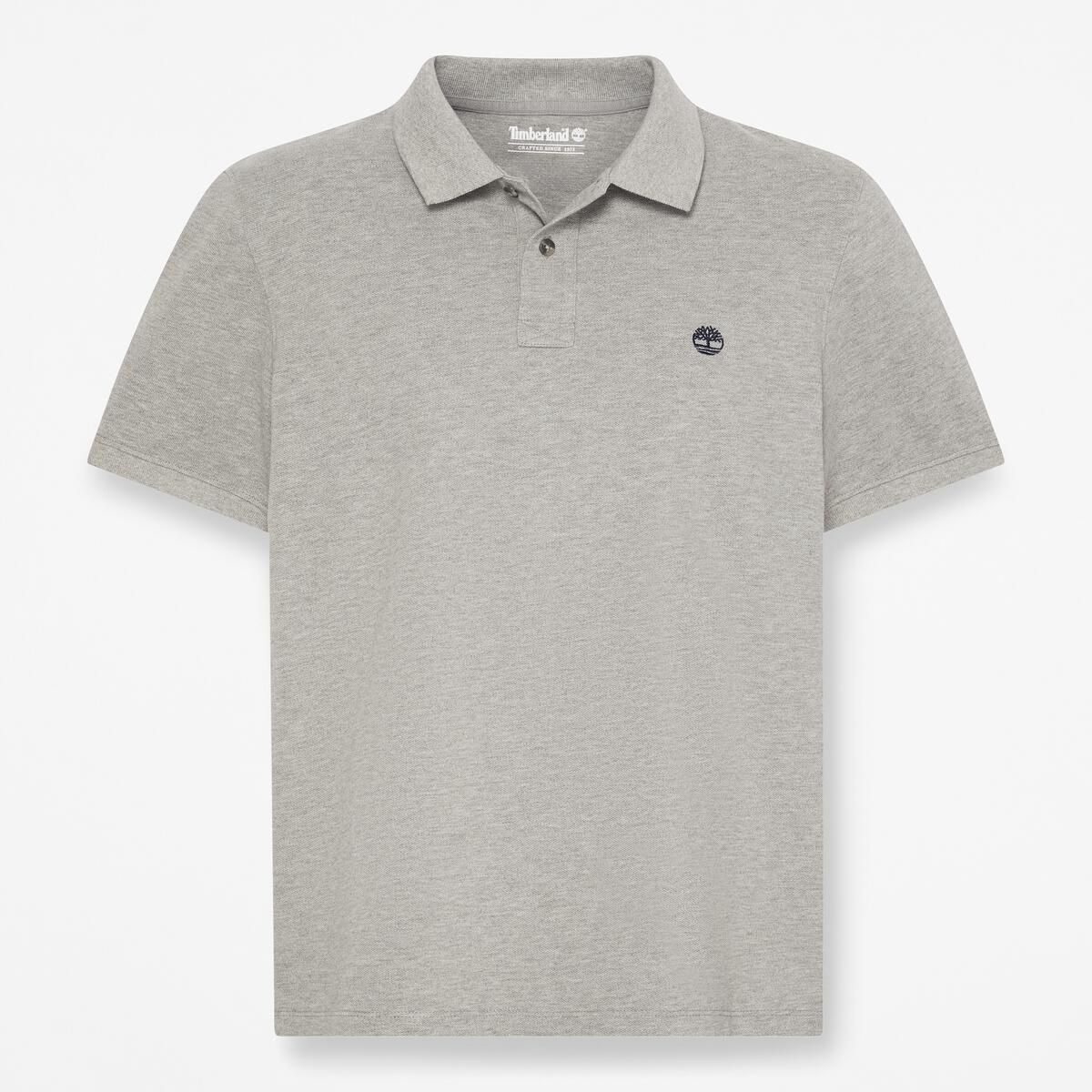TIMBERLAND Men's Millers River Pique Polo Medium Grey Heather - Image 5