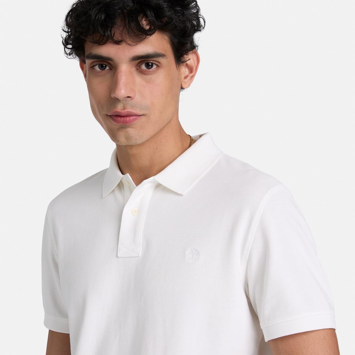 TIMBERLAND Men's Millers River Pique Polo White - Image 3