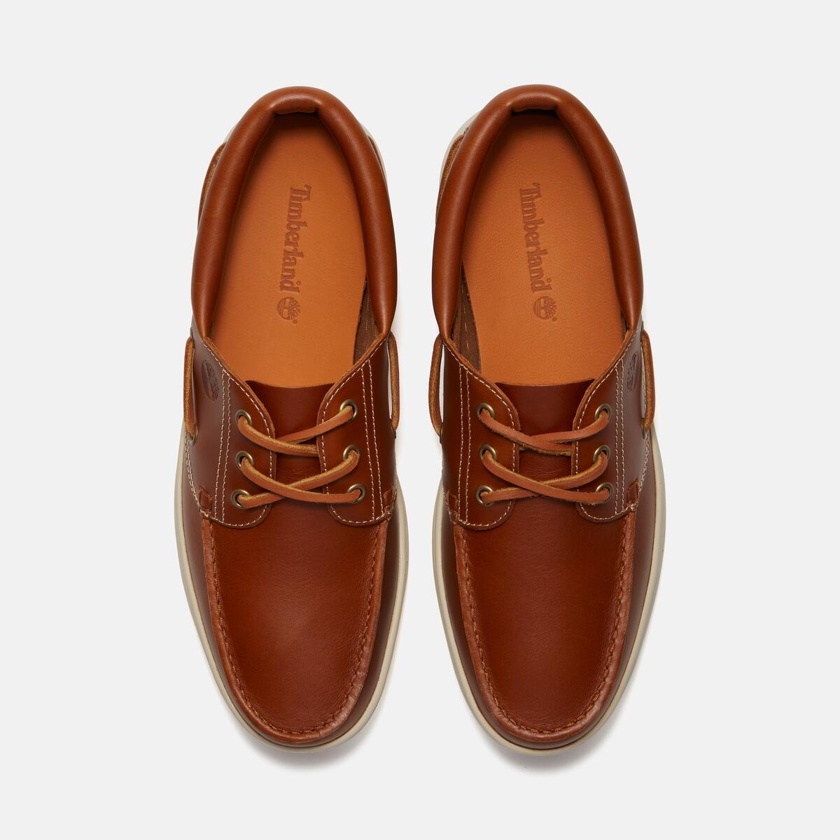 TIMBERLAND Men's Portofino Pier Boat Shoe Medium Brown Full Grain - Image 3