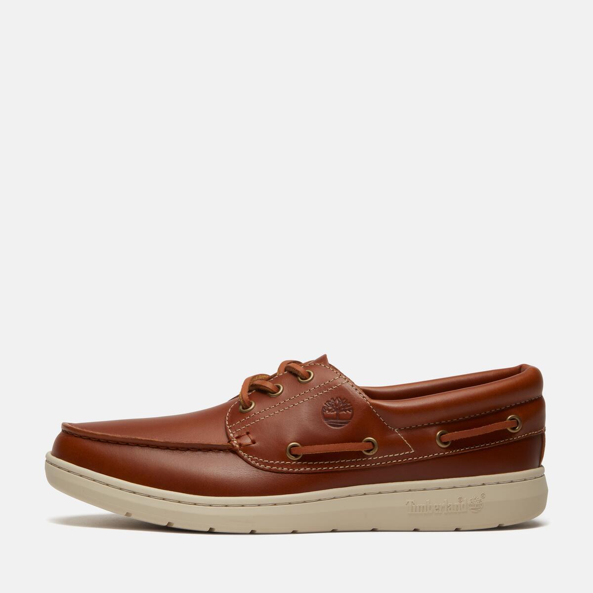 TIMBERLAND Men's Portofino Pier Boat Shoe Medium Brown Full Grain - Image 9