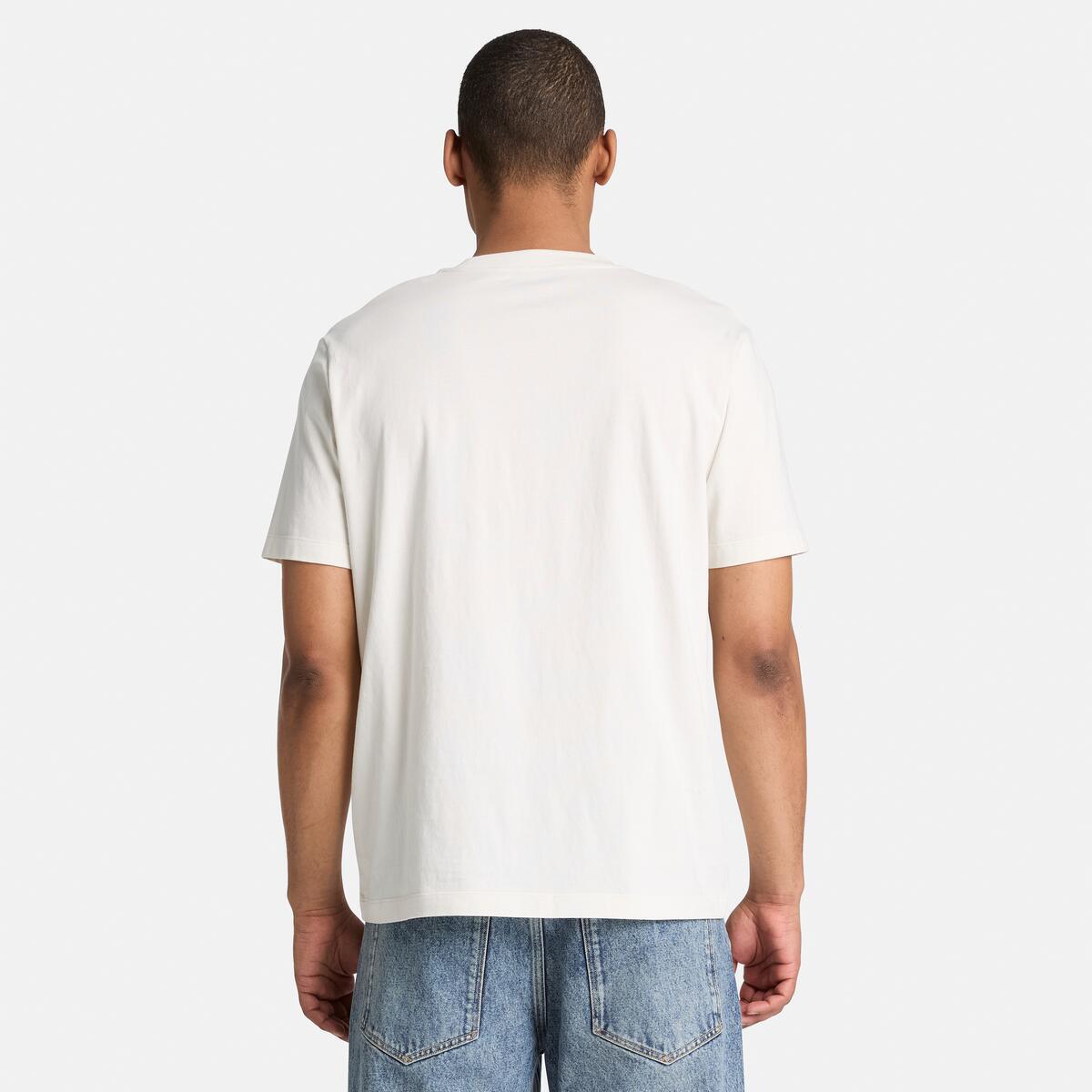 TIMBERLAND Men's Silicon Badge Tee Vintage White - Image 4
