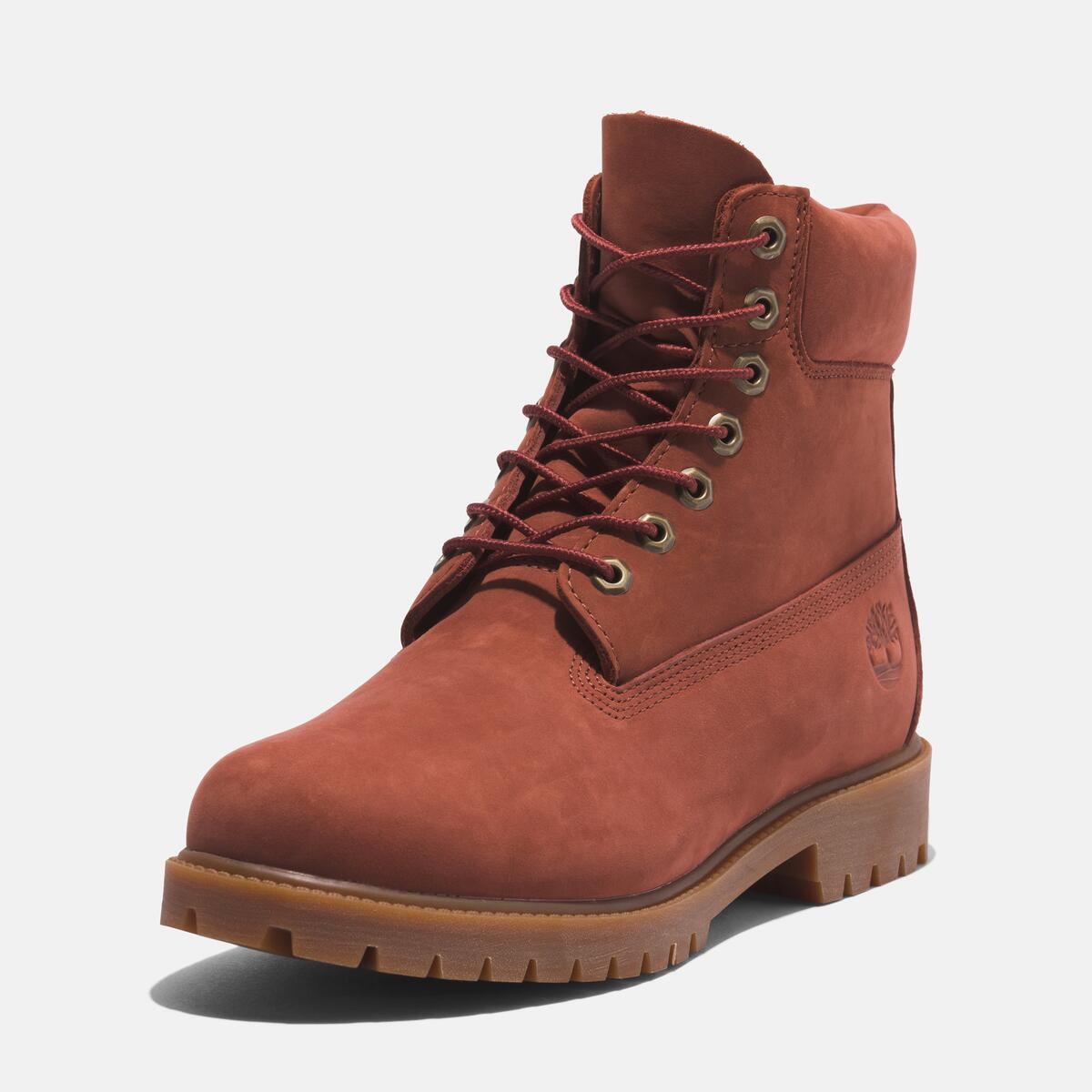 TIMBERLAND Men's 6-Inch Premium Waterproof Boot Dark Red Nubuck - Image 2