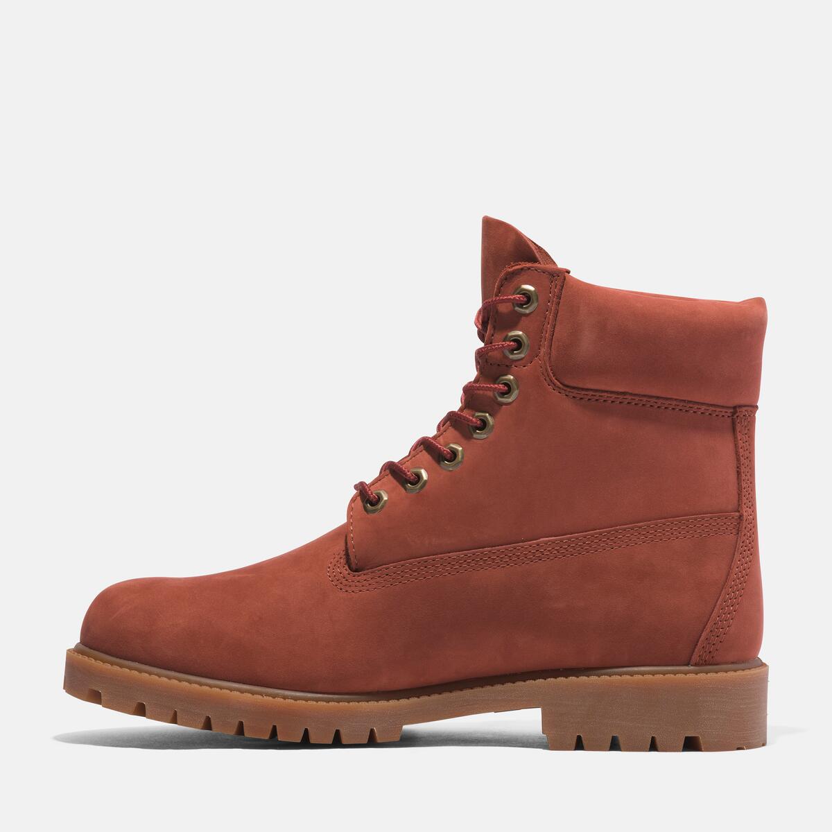 TIMBERLAND Men's 6-Inch Premium Waterproof Boot Dark Red Nubuck - Image 8