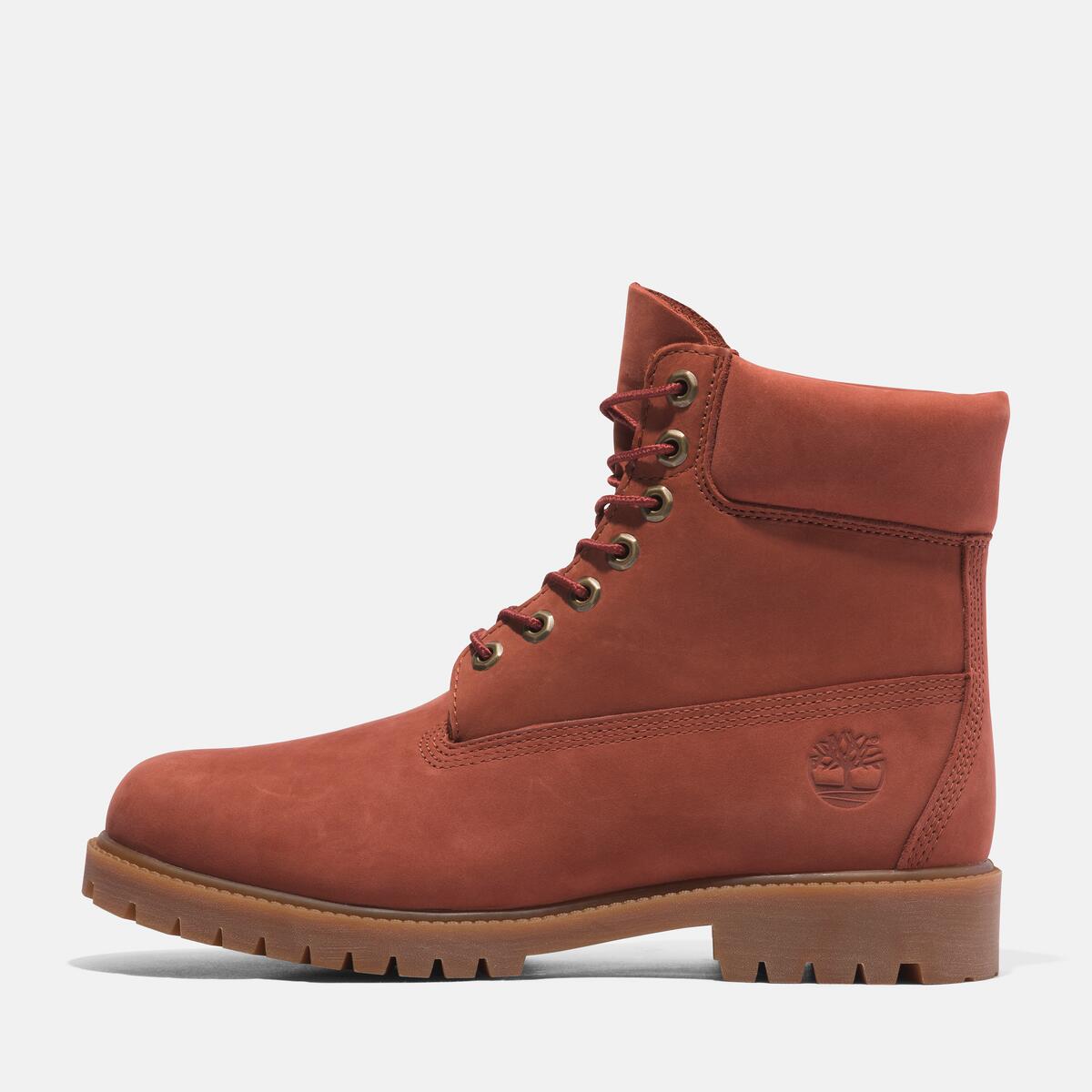 TIMBERLAND Men's 6-Inch Premium Waterproof Boot Dark Red Nubuck - Image 9