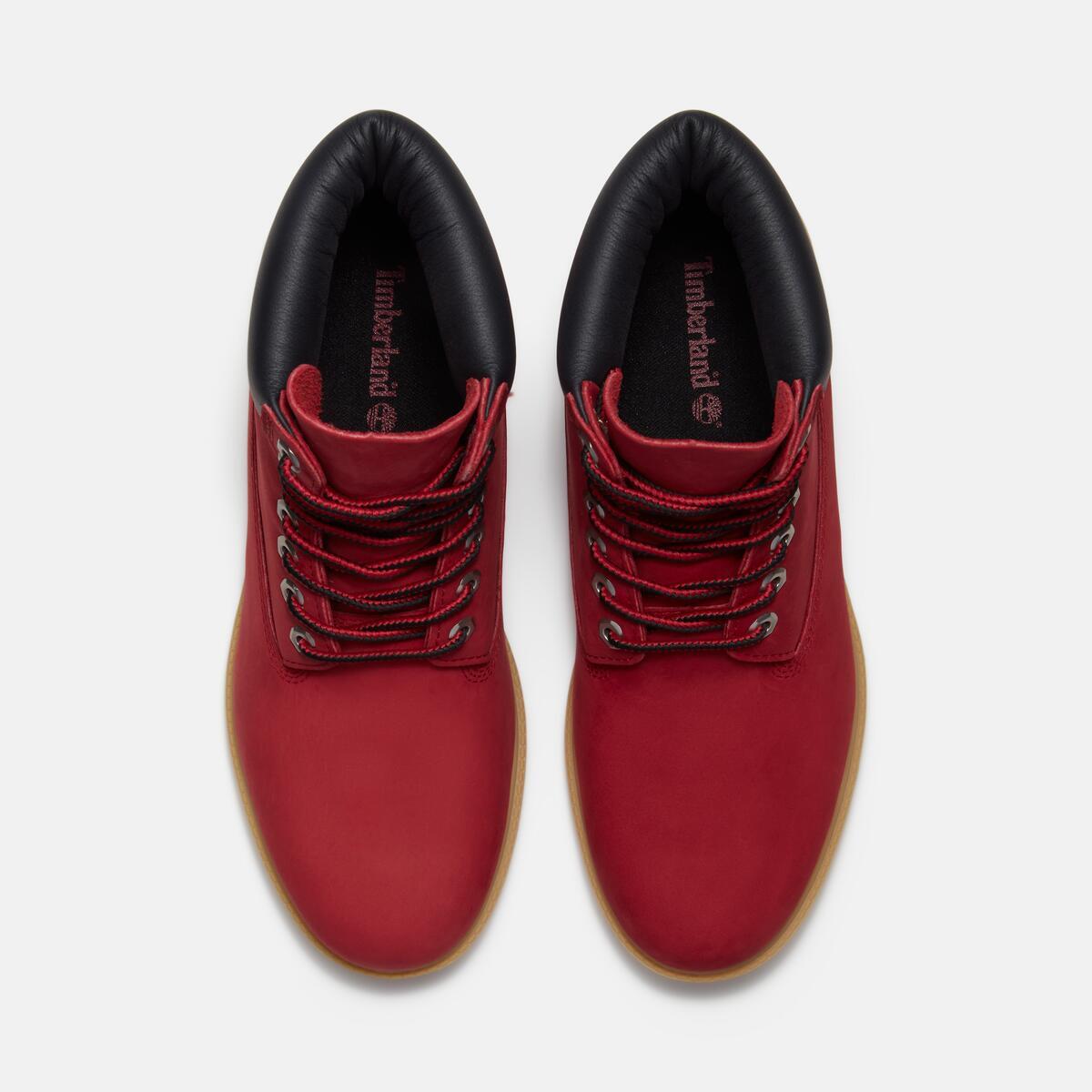 TIMBERLAND Men's 6-Inch Heritage Waterproof Boot Dark Red Nubuck - Image 3