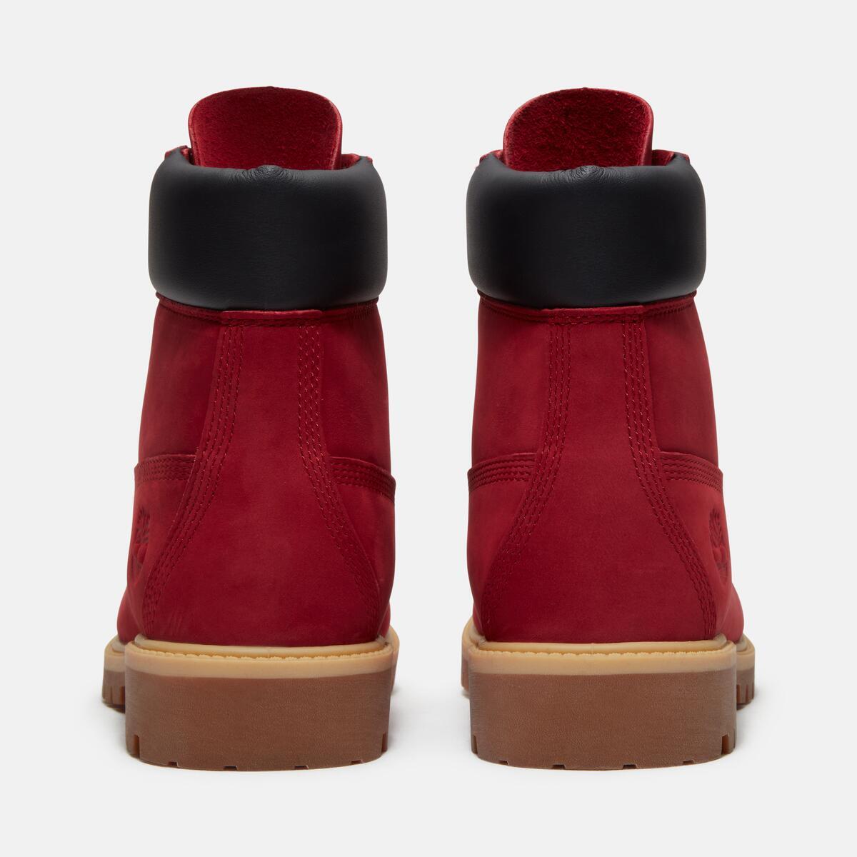 TIMBERLAND Men's 6-Inch Heritage Waterproof Boot Dark Red Nubuck - Image 5