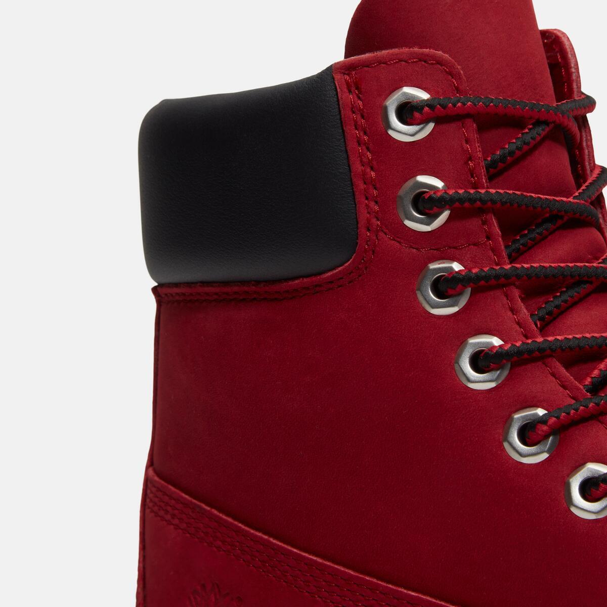 TIMBERLAND Men's 6-Inch Heritage Waterproof Boot Dark Red Nubuck - Image 7