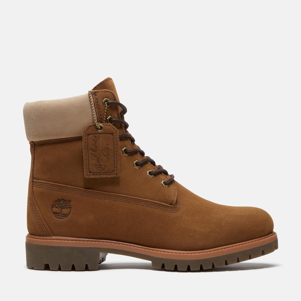 TIMBERLAND Men's 6-Inch Heritage Waterproof Boot Medium Brown Suede - Image 1