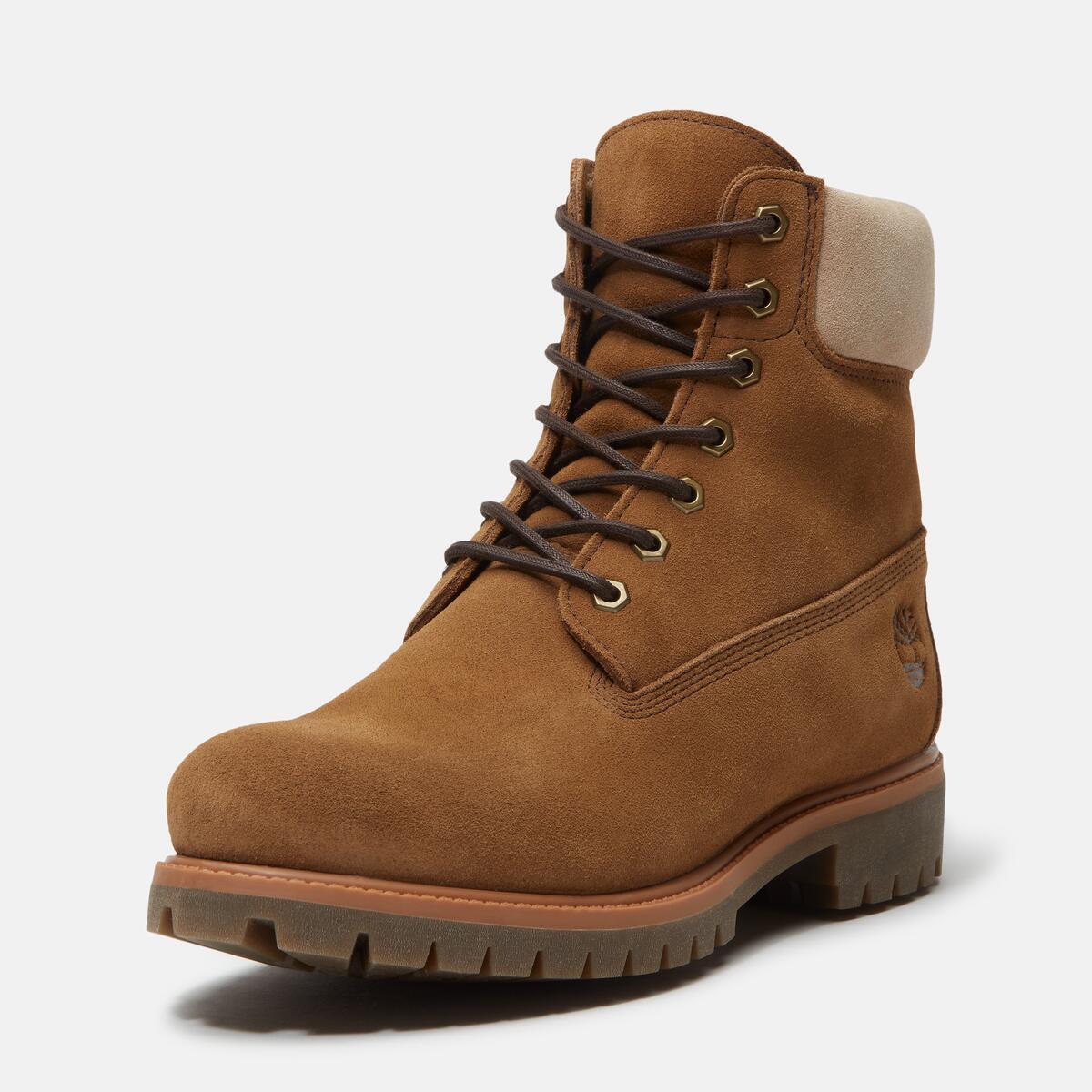 TIMBERLAND Men's 6-Inch Heritage Waterproof Boot Medium Brown Suede - Image 2