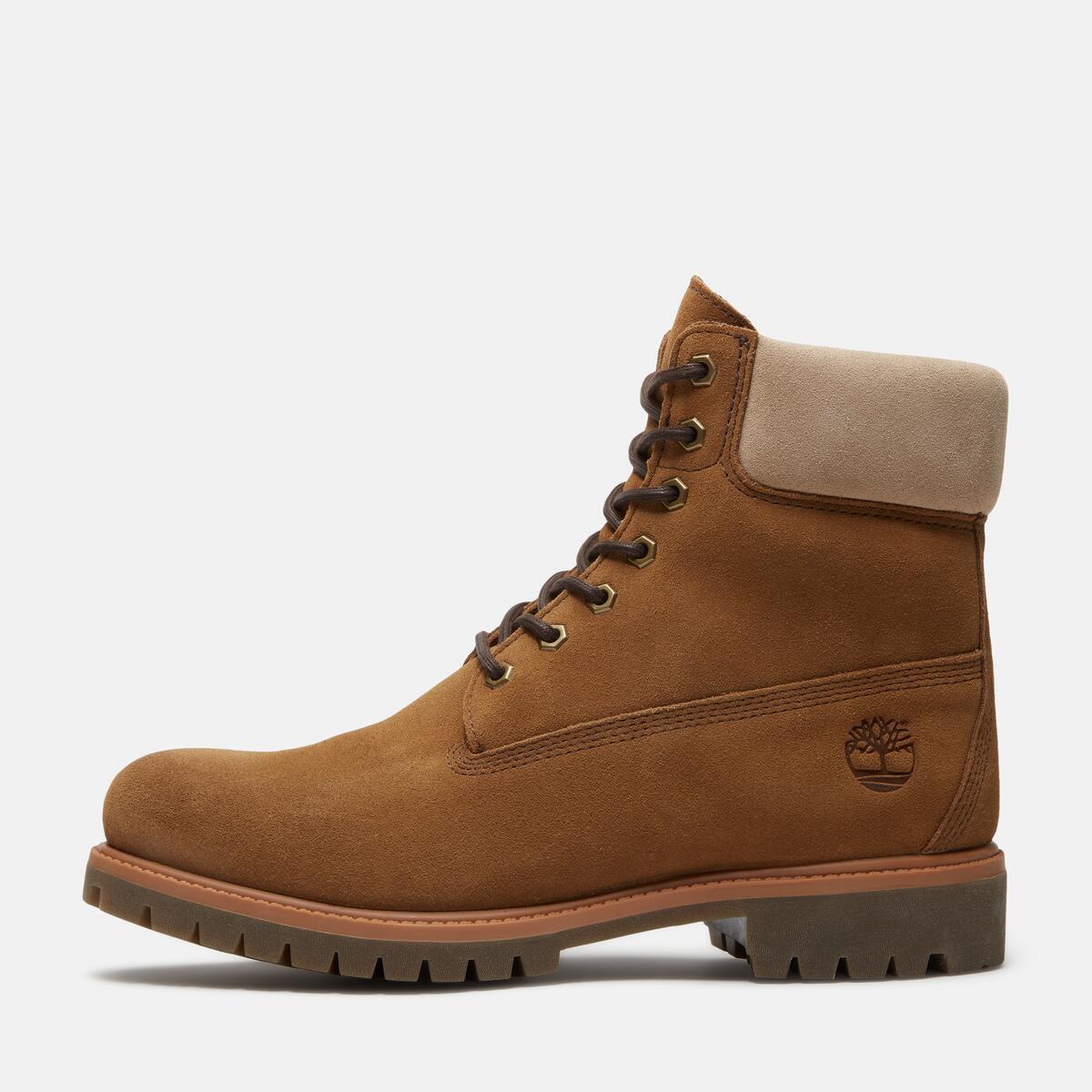 TIMBERLAND Men's 6-Inch Heritage Waterproof Boot Medium Brown Suede - Image 10