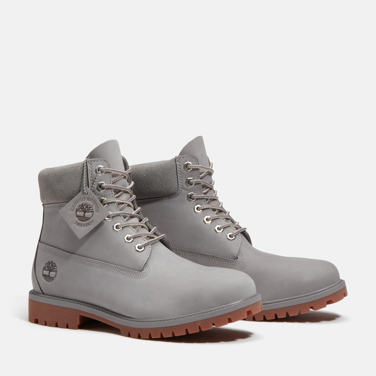 TIMBERLAND Men's 6-Inch Heritage Waterproof Boot Medium Greyout Nubuck - Image 2