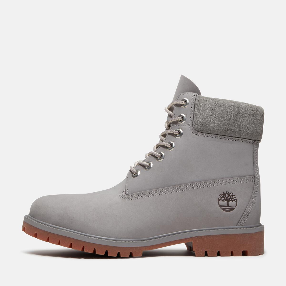 TIMBERLAND Men's 6-Inch Heritage Waterproof Boot Medium Greyout Nubuck - Image 8