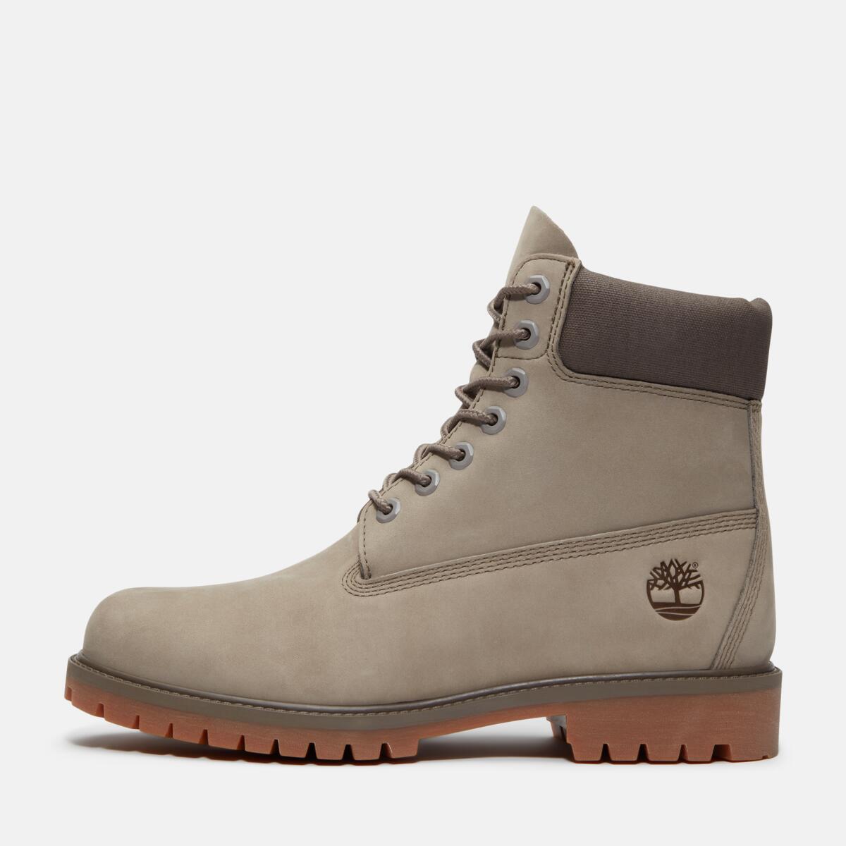 TIMBERLAND Men's 6-Inch Heritage Waterproof Boot Olive Nubuck - Image 8