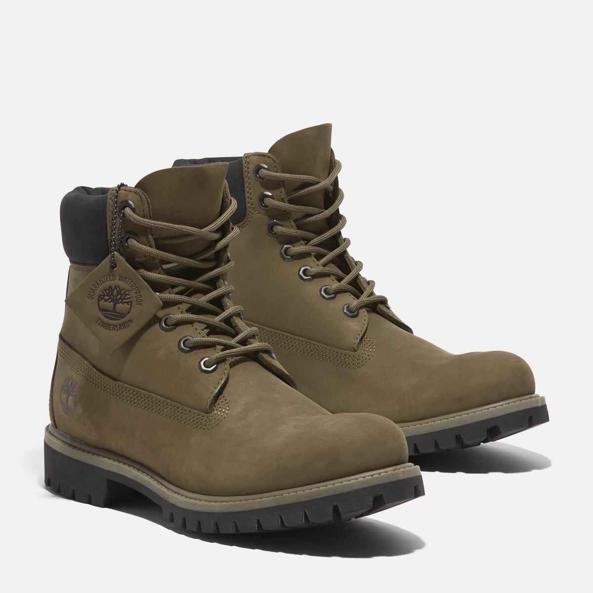 靴 TIMBERLAND PREMIUM BOOT OLIVE NUBUCK Buy Men's 6-Inch Premium Waterproof Boot in Olive Nubuck
