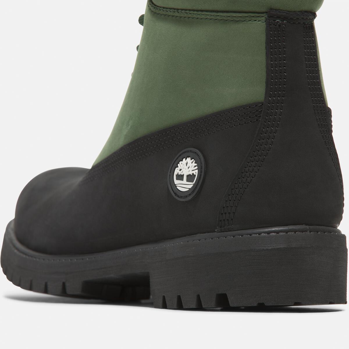 TIMBERLAND Men's 6-Inch Premium Waterproof Boot Black Nubuck W Dark Green - Image 7
