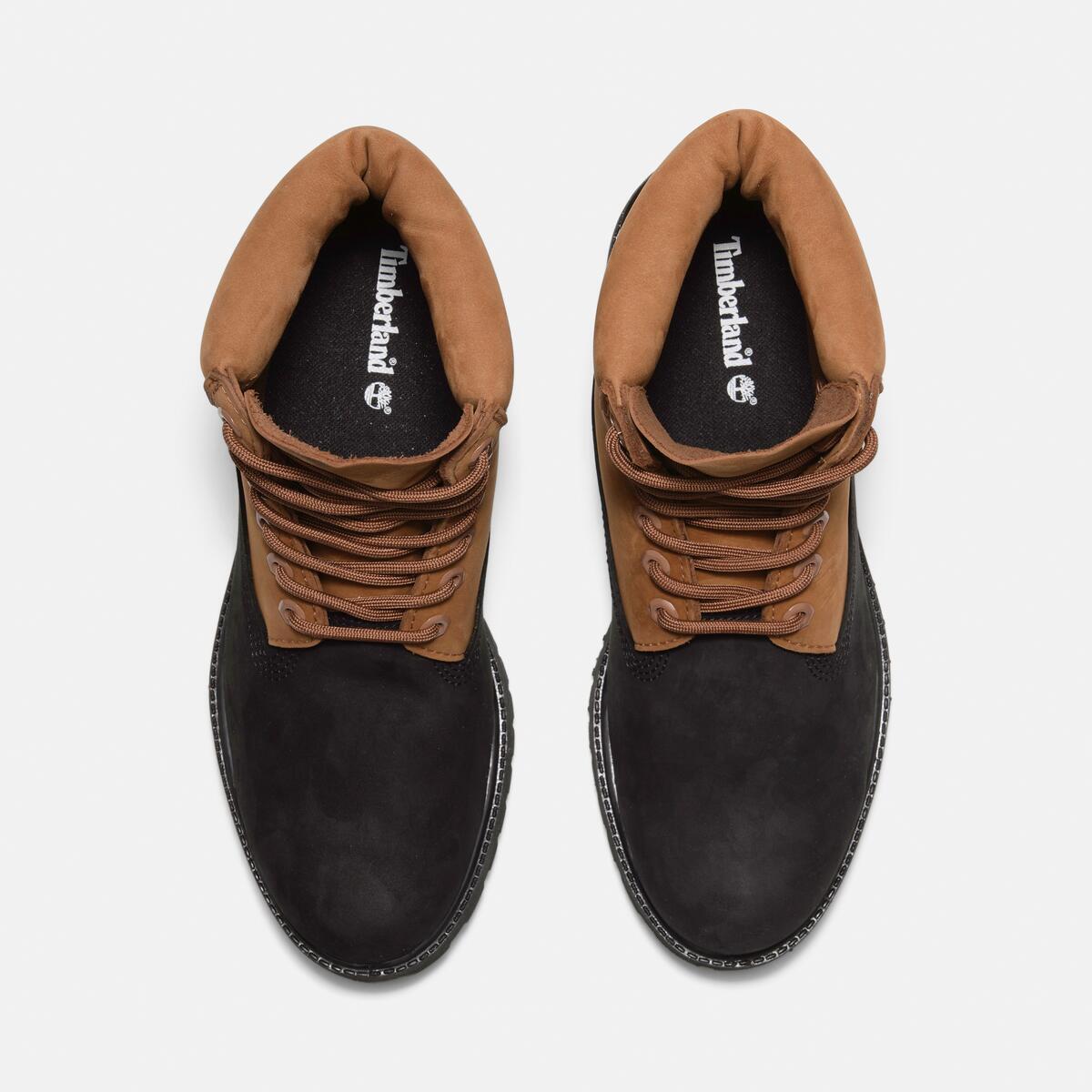 TIMBERLAND Men's 6-Inch Premium Waterproof Boot Black Nubuck W Rust - Image 3