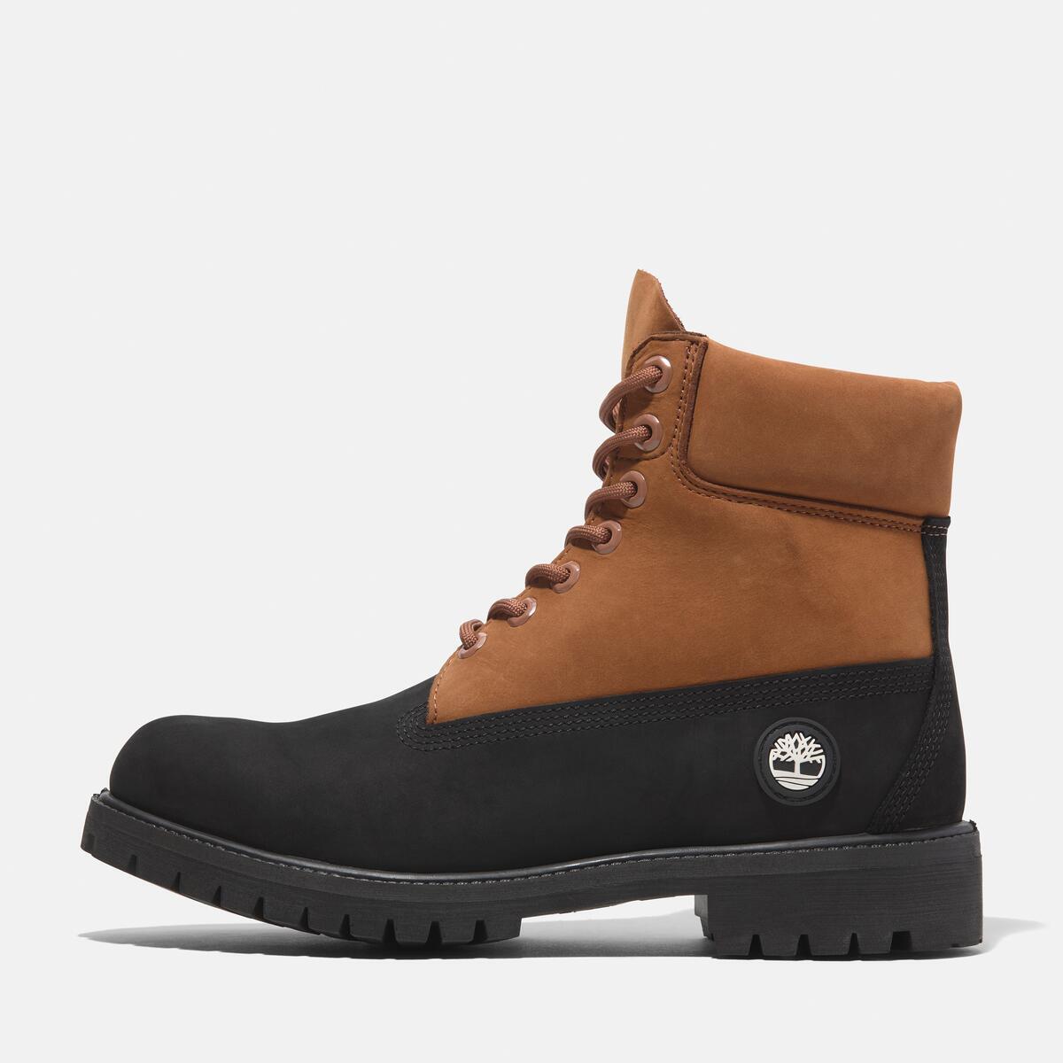 TIMBERLAND Men's 6-Inch Premium Waterproof Boot Black Nubuck W Rust - Image 7