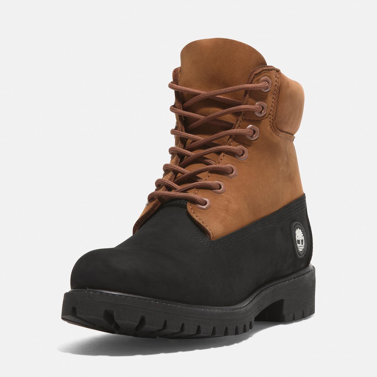 TIMBERLAND Men's 6-Inch Premium Waterproof Boot Black Nubuck W Rust - Image 8
