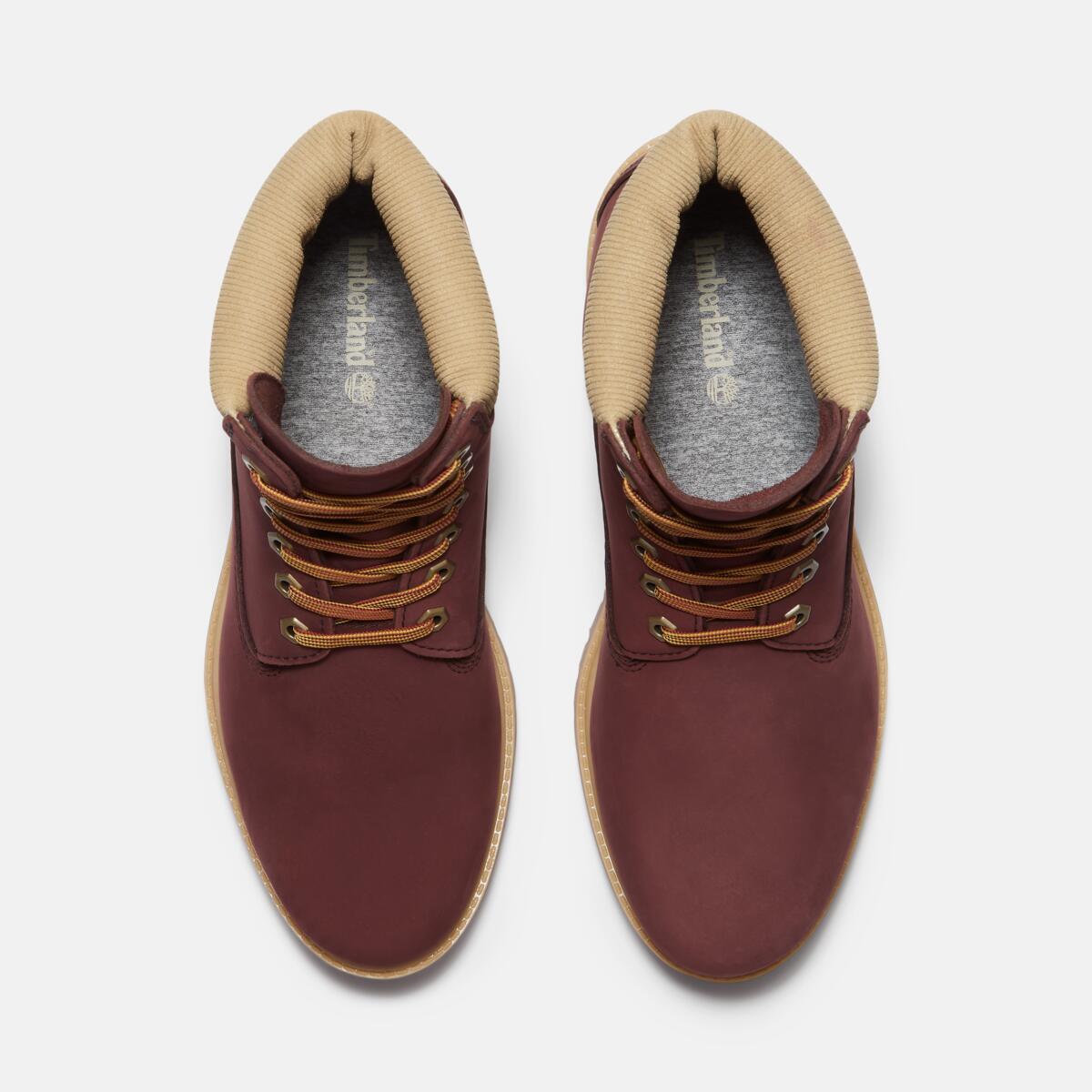 TIMBERLAND Men's 6-Inch Premium Waterproof Boot Burgundy Nubuck - Image 3