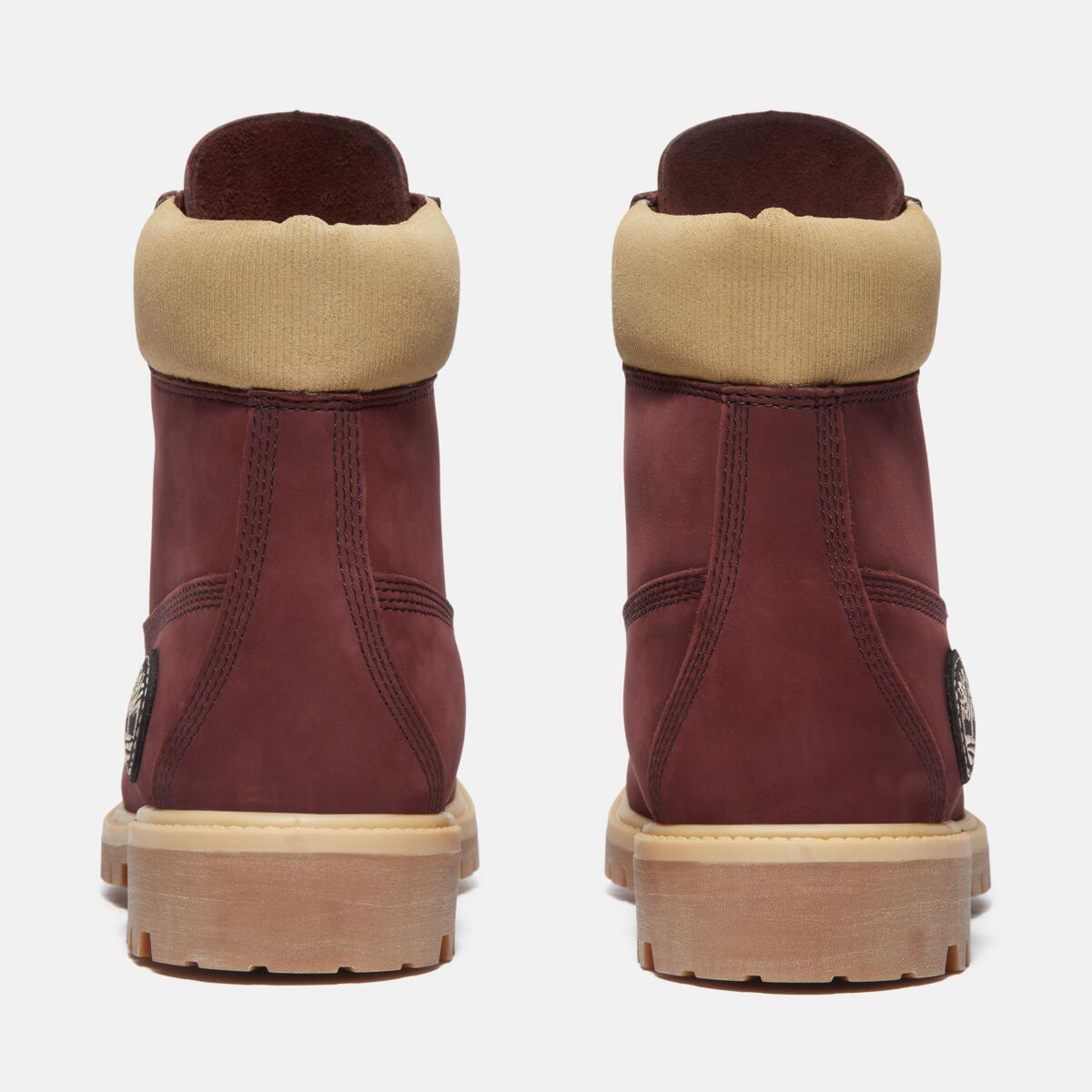 TIMBERLAND Men's 6-Inch Premium Waterproof Boot Burgundy Nubuck - Image 5