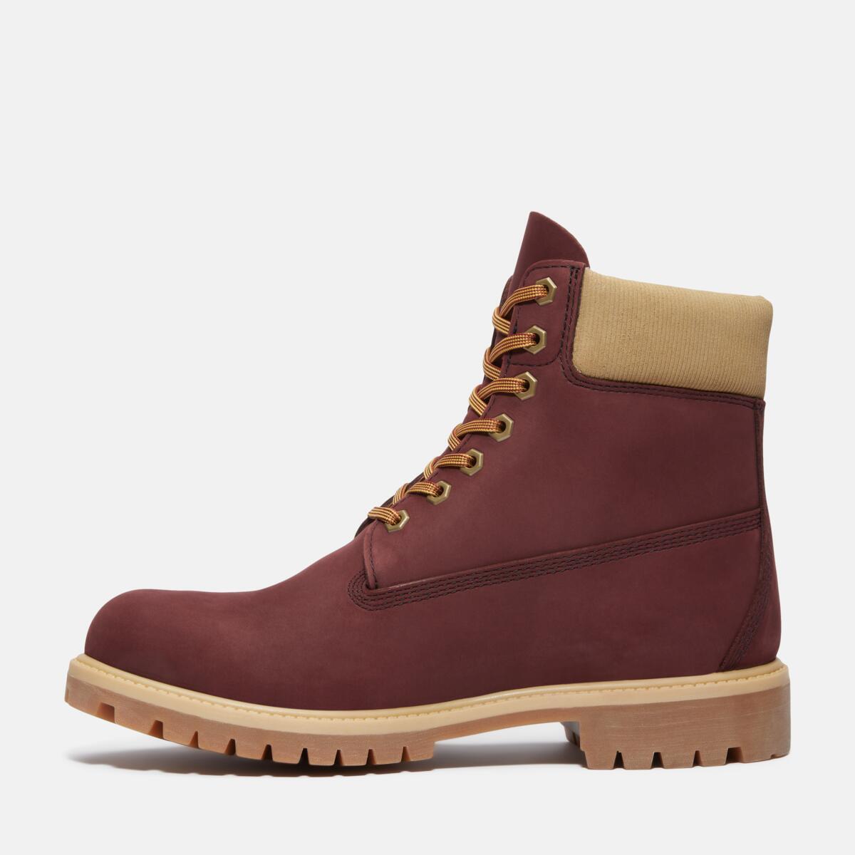 TIMBERLAND Men's 6-Inch Premium Waterproof Boot Burgundy Nubuck - Image 6
