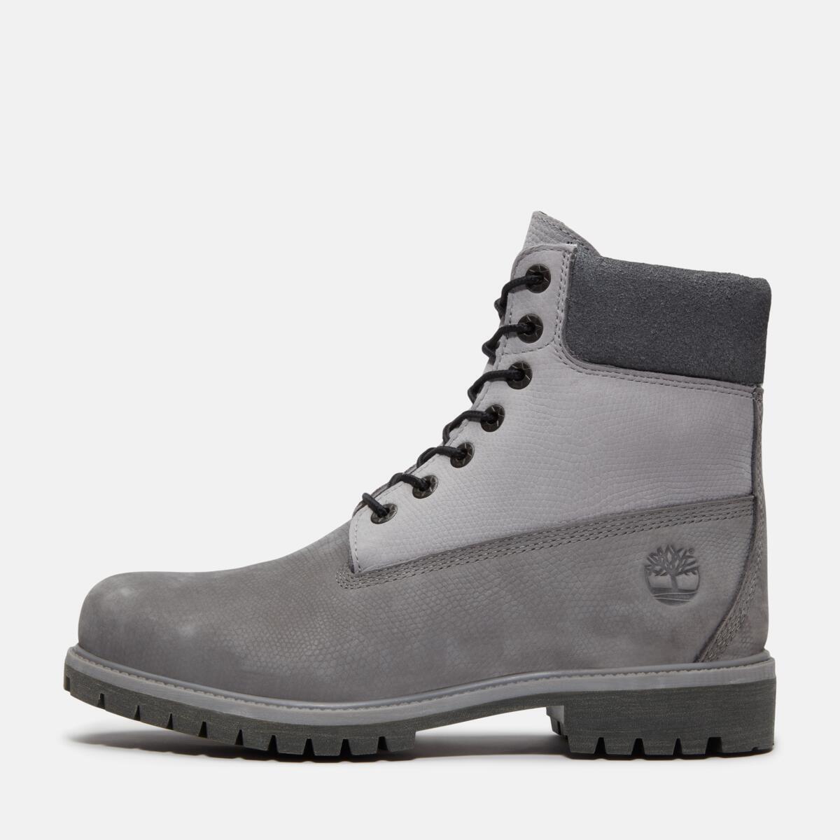 TIMBERLAND Men's 6-Inch Premium Waterproof Boot Medium Grey Nubuck - Image 8