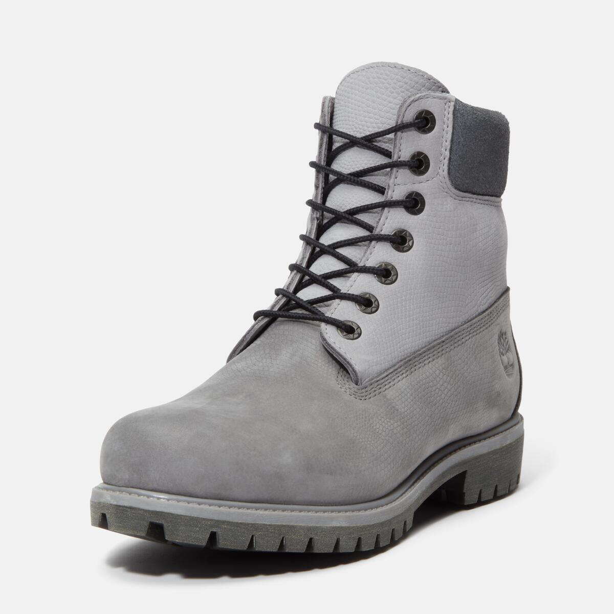 TIMBERLAND Men's 6-Inch Premium Waterproof Boot Medium Grey Nubuck - Image 9