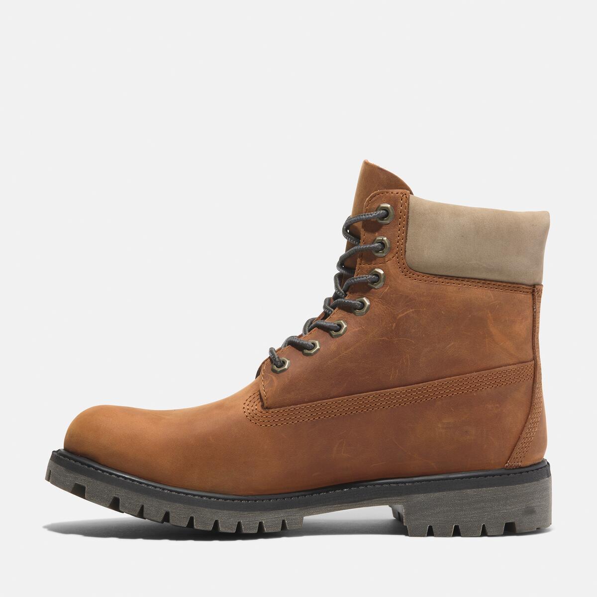 TIMBERLAND Men's 6-Inch Premium Waterproof Boot Medium Orange Full Grain - Image 6