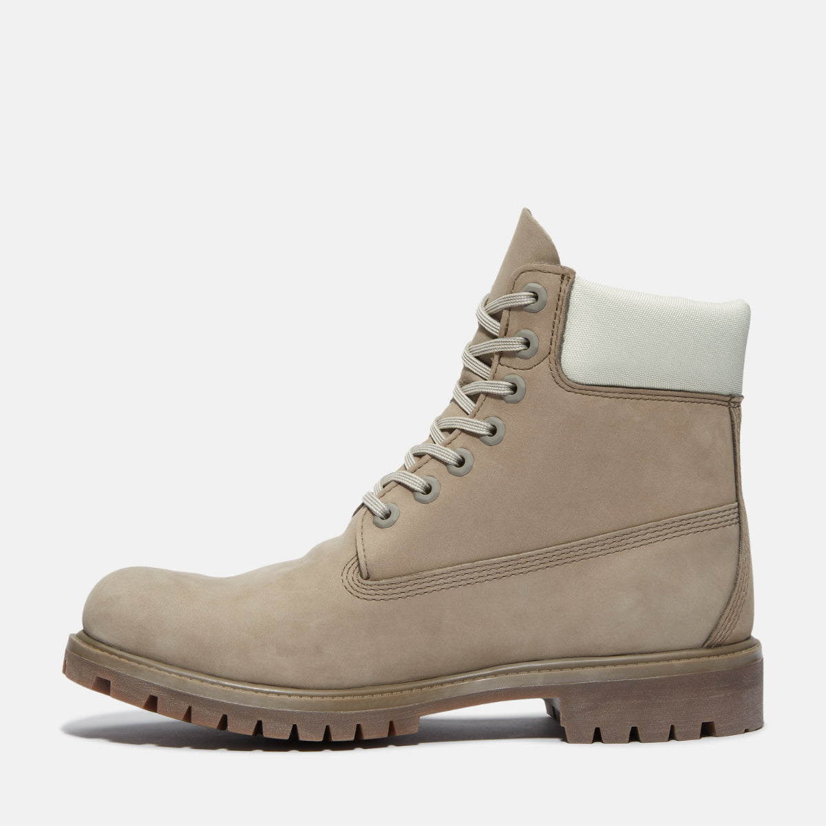 TIMBERLAND Men's 6-Inch Premium Waterproof Boot Mid Grey Nubuck with Light Grey - Image 5