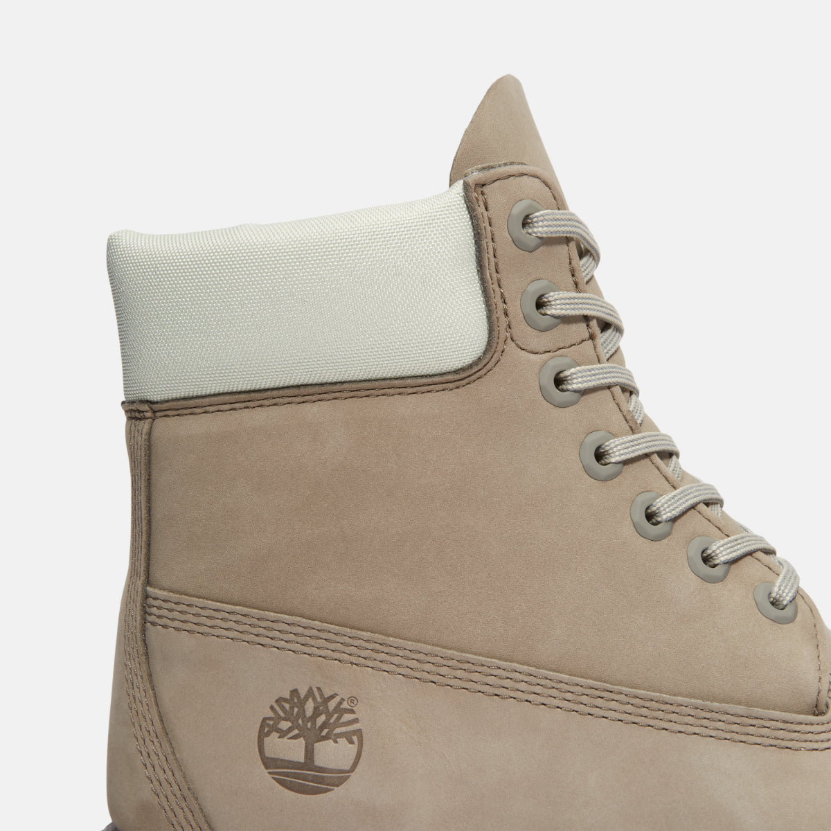 TIMBERLAND Men's 6-Inch Premium Waterproof Boot Mid Grey Nubuck with Light Grey - Image 6