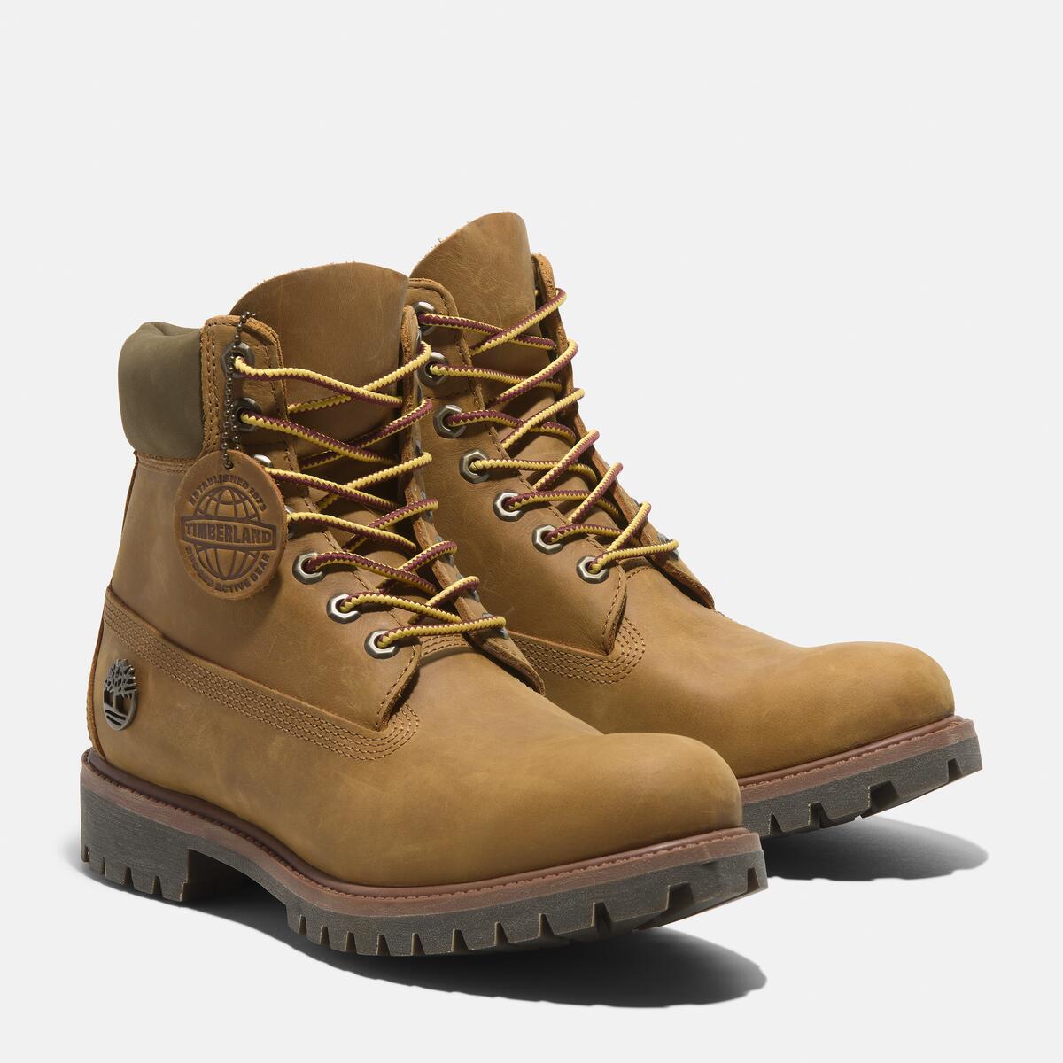 TIMBERLAND Men's 6-Inch Premium Waterproof Boot Wheat Full Grain - Image 2