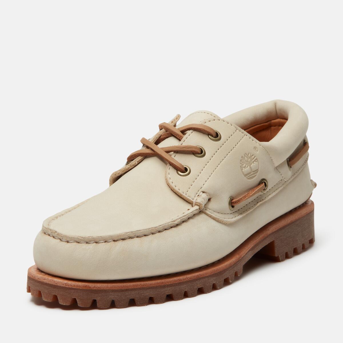 TIMBERLAND Men's Authentic 3-Eye Classic Lug Light Beige Nubuck - Image 9
