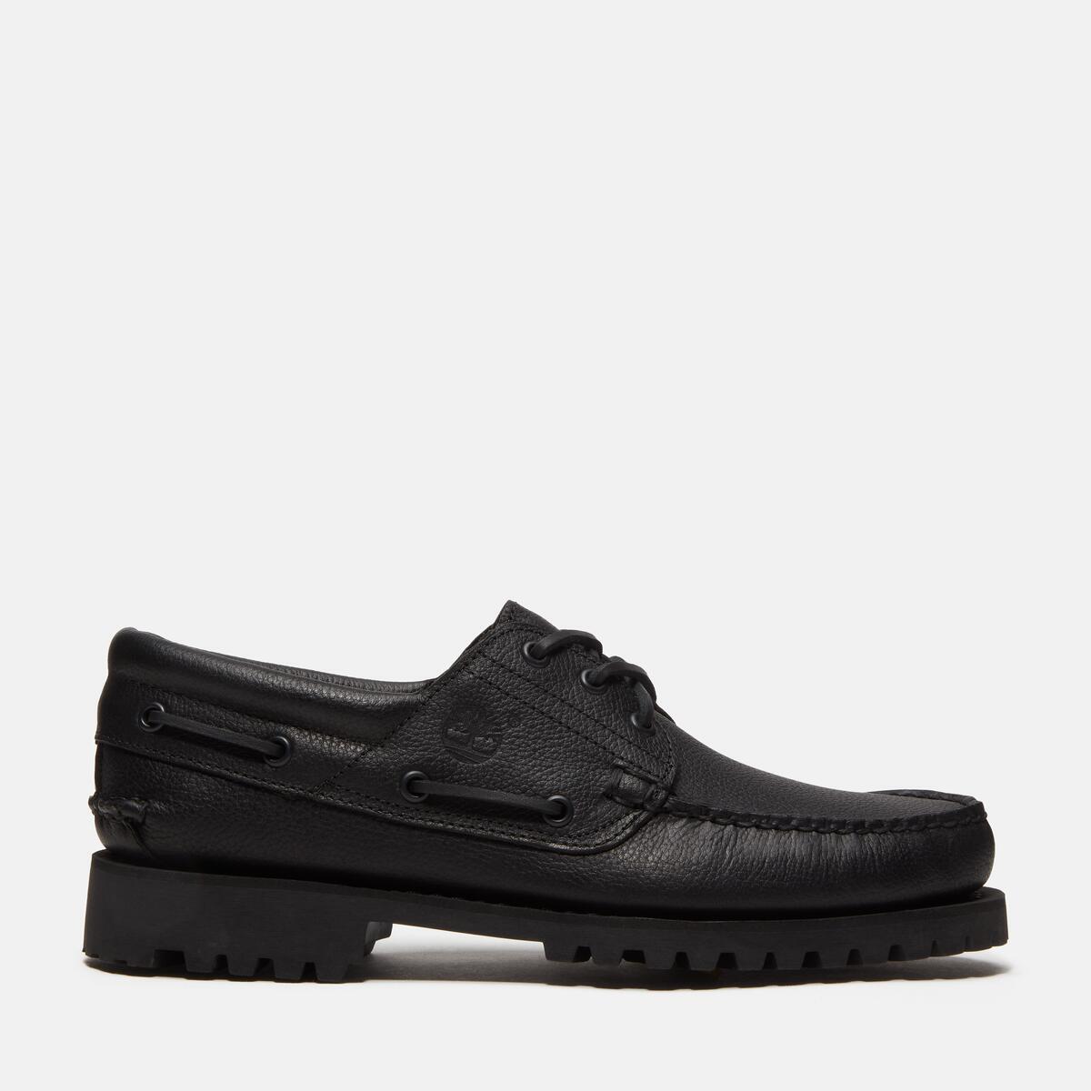 TIMBERLAND Men's Authentic 3-Eye Classic Lug All Over Black Full Grain - Image 1